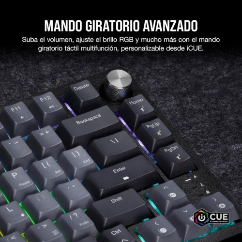 Corsair K65 PLUS WIRELESS 75% Teclado Mecánico Inalámbrico Gaming Hot Swapped MLX Red