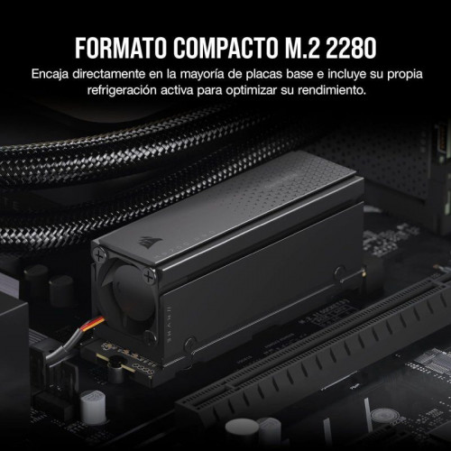 Corsair MP700 PRO 2TB SSD PCIe M.2 NVMe 2.0 Gen5 x4 con Refrigerador de Aire