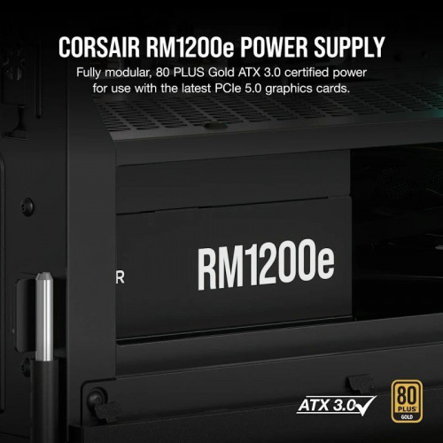 Corsair RMe Series RM1200e ATX 3.1 PCIe 5.1 1200W Cybenetics 80 Plus Gold Modular