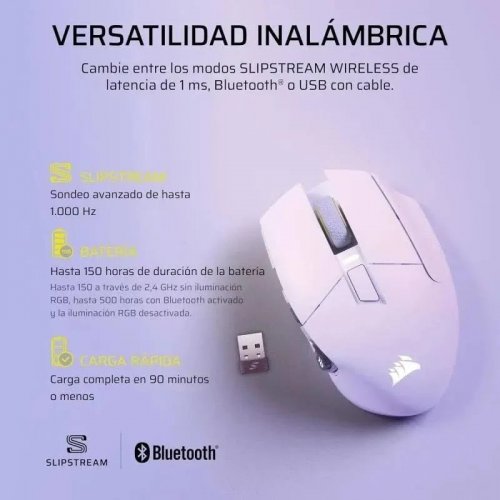 Corsair Scimitar ELITE Wireless SE Blanco