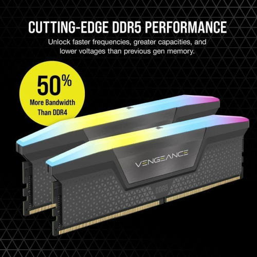 Corsair Vengeance RGB DDR5 6000MHz PC5-48000 32GB 2x16GB CL30 Dual Intel XMP y AMD EXPO