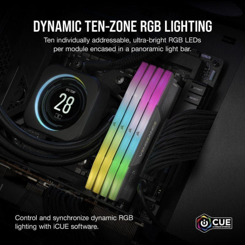 Corsair Vengeance RGB DDR5 6000MHz PC5-48000 32GB 2x16GB CL30 Dual Intel XMP y AMD EXPO
