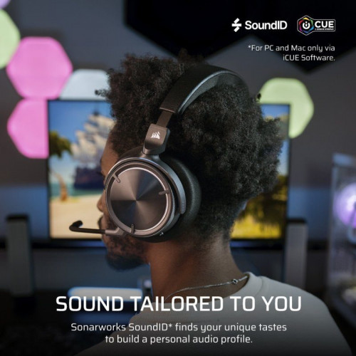Corsair VIRTUOSO MAX Carbon Auriculares Gaming Inalámbricos con Cancelación de Ruido Dolby Atmos