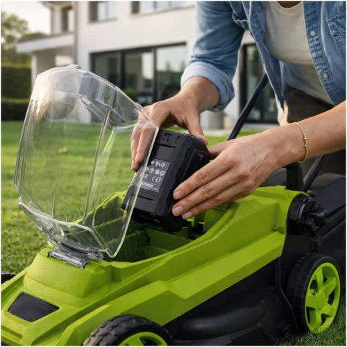 Cortacésped a batería vito 20v 32 cm ancho de corte de autonomía