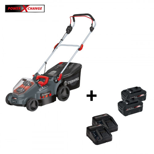 Cortacésped de batería STERWINS 36V 37.5 cm ancho de corte con batería y cargador incluidos