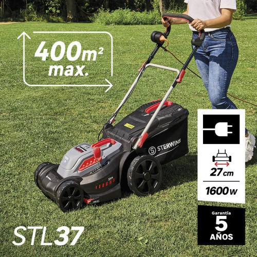 Cortacésped eléctrico STERWINS ELM2-37P.1 1600W 37 cm ancho de corte
