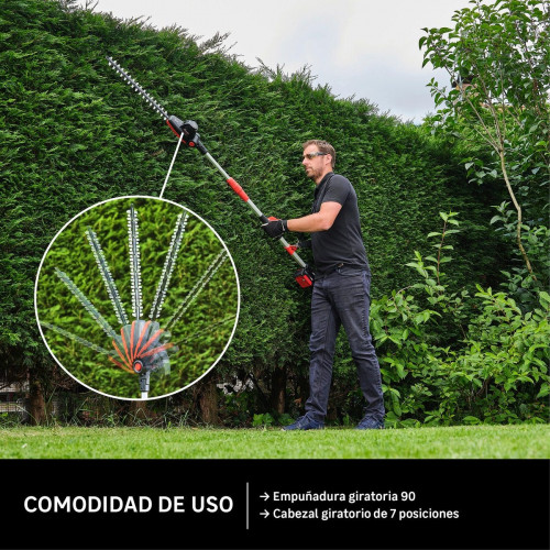 Cortasetos pértiga a batería STERWINS 18V 45.0 cm largo cuchilla