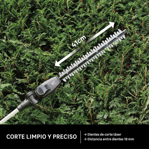 Cortasetos pértiga a batería STERWINS 18V 45.0 cm largo cuchilla