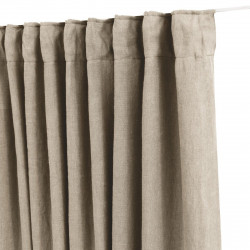 Cortina cinta frunce, trabilla oculta Danae Blackout 100% lino lavado de 200x280cm INSPIRE liso natural. Incluye cinta termoadhesiva