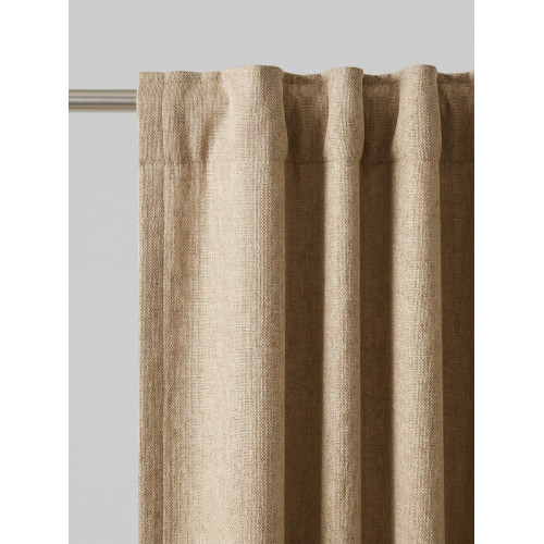 Cortina cinta frunce, trabilla oculta Danae Blackout 100% lino lavado de 200x280cm INSPIRE liso natural. Incluye cinta termoadhesiva