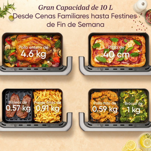 COSORI Freidora de Aire Dual Blaze TwinFry 10L Air Fryer