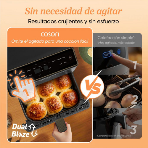 Cosori-Freidora sin Aceite-6,4 Litros-Dual Blaze