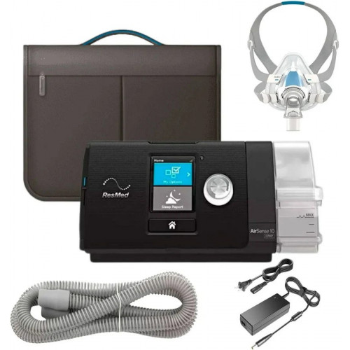 Cpap resmed auto con humidificador airsense 10 autoset + mascarilla resmed airfit f20