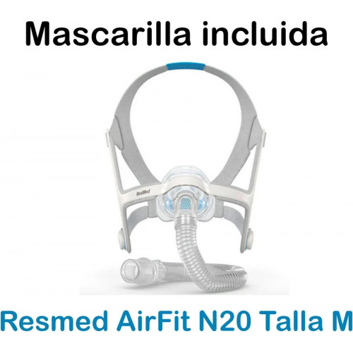 Cpap resmed auto con humidificador airsense 10 autoset + mascarilla resmed airfit n20