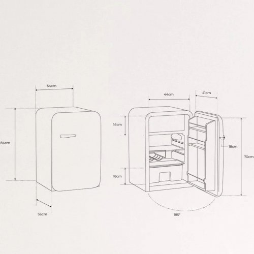 CREATE Retro FRIDGE 107l