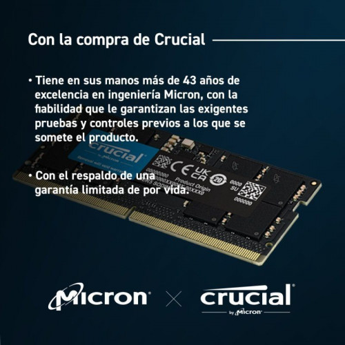 Crucial CT16G56C46S5 DDR5 SO-DIMM 5600MHz 16GB ECC CL46