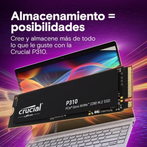 Crucial P310 1TB Disco SSD 2280 7100MB/S NVME M.2 PCIe Gen4