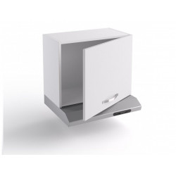 Cubierta de cocina 60x31x48 cm de madera blanca mate con una puerta y limpiador -  Massa