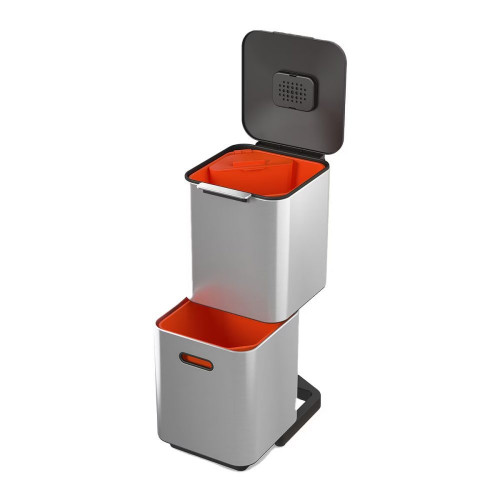 Cubo de basura 40L Totem Joseph Joseph Acero