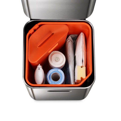 Cubo de basura 40L Totem Joseph Joseph Acero