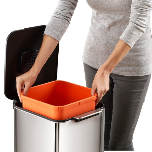 Cubo de basura 40L Totem Joseph Joseph Acero