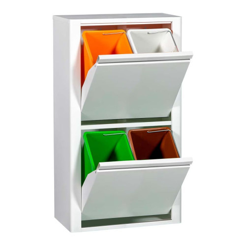 Cubo de basura blanco 4 compartimentos Duett Blanco