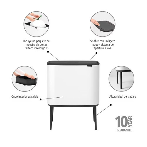 Cubo de basura BO Touch Bin 36 L Beige