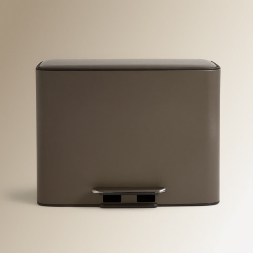 Cubo de basura con pedal 3x11,5 L EuroVolter Plata