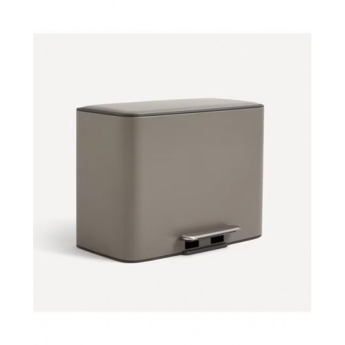 Cubo de basura con pedal 3x11,5 L EuroVolter Plata