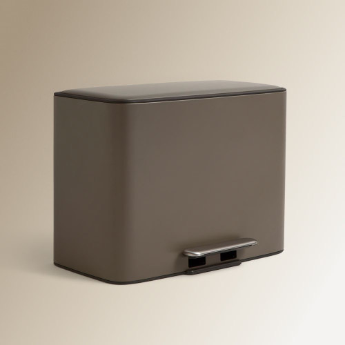 Cubo de basura con pedal 3x11,5 L EuroVolter Plata