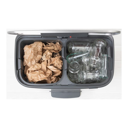 Cubo de basura con pedal para reciclar 2x30L Bo Pedal Bin Brabantia Acero