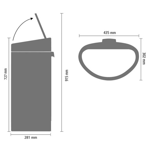 Cubo de basura de acero Touch Bin 40L Brabantia Acero