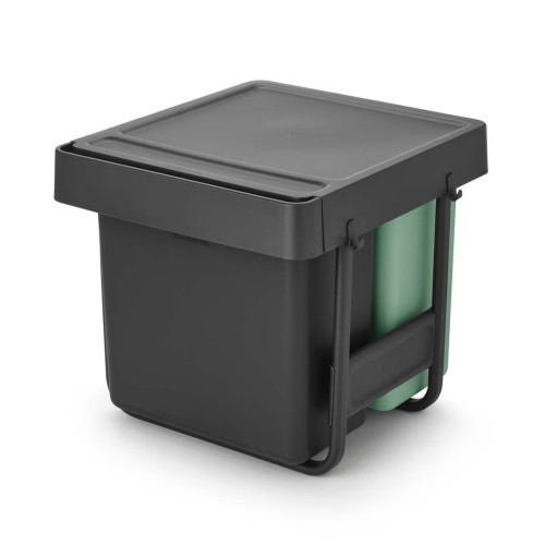 Cubo de basura integrado para reciclar Sort&Go 10 + 10 + 20 L Brabantia Gris oscuro