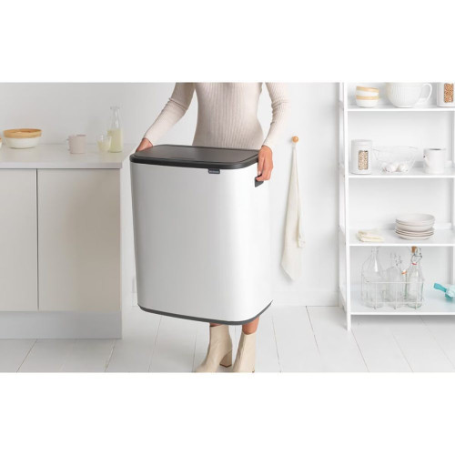 Cubo de basura para reciclar BO Touch Bin 30 + 30 L Brabantia Blanco