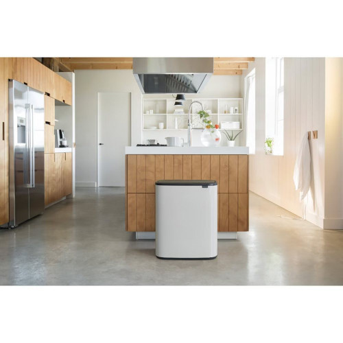 Cubo de basura para reciclar BO Touch Bin 30 + 30 L Brabantia Blanco
