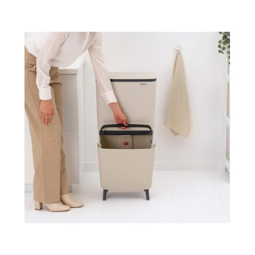 Cubo de reciclaje SortUp 20 + 25 L Brabantia Beige