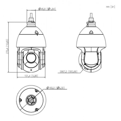 Dahua SD49425DB-HNY Domo PTZ IP H265 4M WDR Starlight IR100m 25x IP66 AUDIO E/S