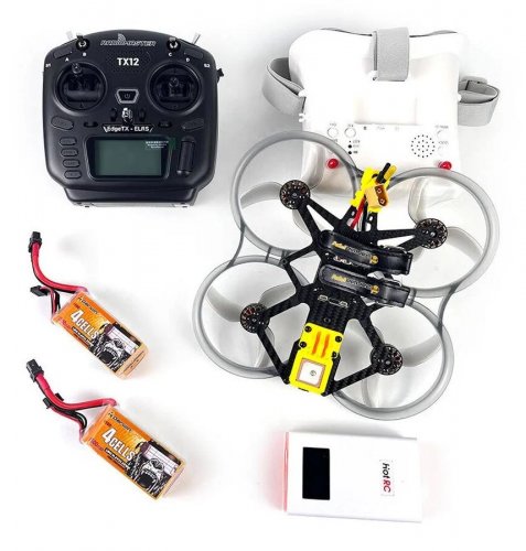DarwinFPV DarwinFPV CineApe35 Analógico 4S 3.5 pulgadas RC FPV Drone de carreras ELRS RTF con RadioMaster TX12 Mark II Controlador de radio Gafas FPV