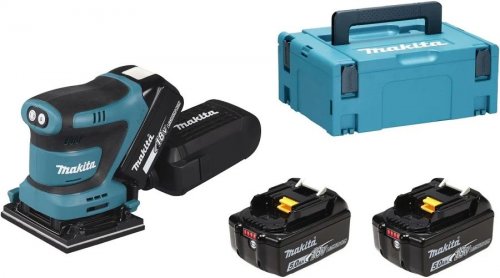DBO480RTJ Lijadora Orbital Makita 18V LXT 112x102mm 5Ah 2 bat