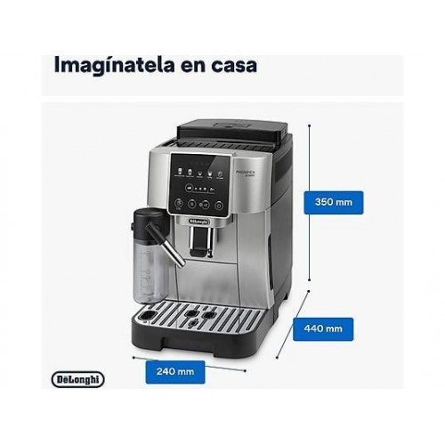 De'Longhi ECAM220.80.SB - Magnifica Start Milk  Cafetera superautomática 24x35 cm 1450W Plata