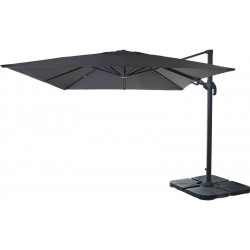Décoshop26 Sombrilla Profesional Para Terraza Jardín 3x3m Poliéster Aluminio