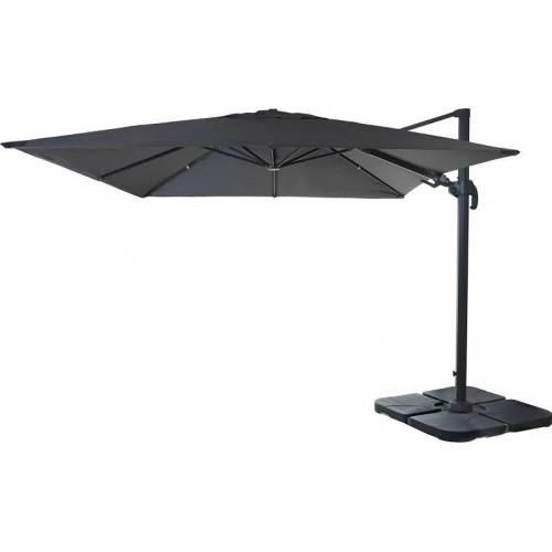 Décoshop26 Sombrilla Profesional Para Terraza Jardín 3x3m Poliéster Aluminio