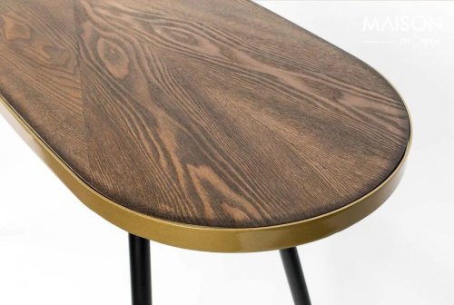 Denise - Consola art decó de madera Marrón L120