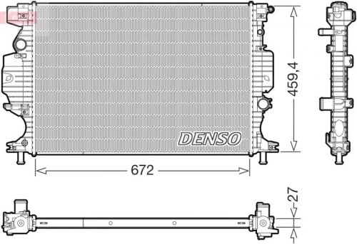 DENSO Radiador refrigeración del motor drm10125 FORD