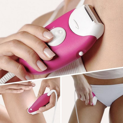 Depiladora Braun Silk-épil 3 3276 con cable 2 velocidades luz integrada rosa/blanco