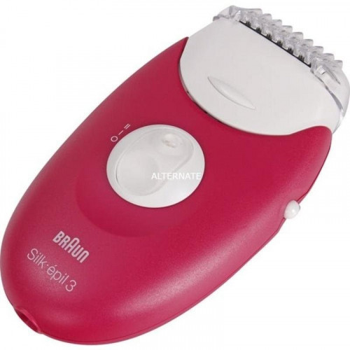 Depiladora Braun Silk-épil 3 3276 con cable 2 velocidades luz integrada rosa/blanco