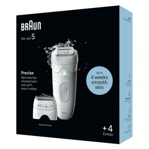 Depiladora Braun Silk-épil 5 5-041 MicroGrip 28 pinzas batería blanco