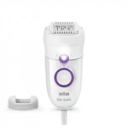 Depiladora Braun Silk-épil 5 505 Power MicroGrip dos velocidades púrpura blanco
