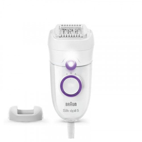 Depiladora Braun Silk-épil 5 505 Power MicroGrip dos velocidades púrpura blanco