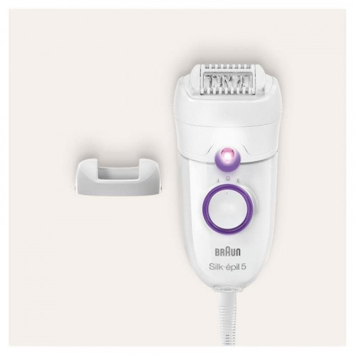Depiladora Braun Silk-épil 5 505 Power MicroGrip dos velocidades púrpura blanco